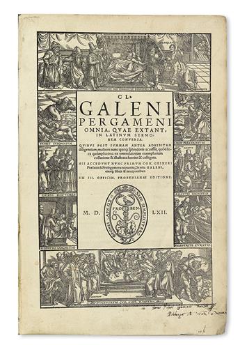 GALENUS, CLAUDIUS. Omnia, quae extant.  12 parts in 3 volumes.  1561-62